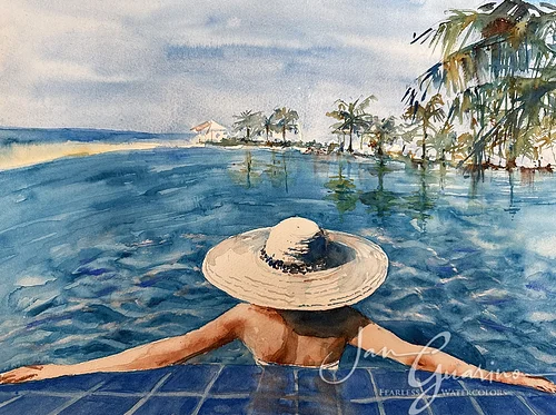 Jan Guarino presents Fearless watercolors On-Line Zoom Classes