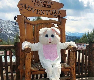 Easter Bunny Visits Glenwood Caverns at the Big Chair!!