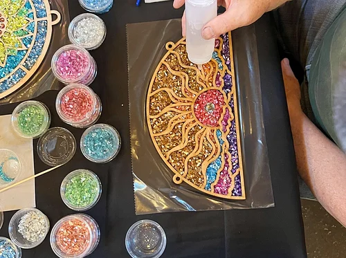 Crushed Glass Art