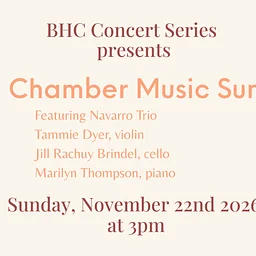 BHC Concert Series presents Chamber Music Sundaes with Navarro Trio