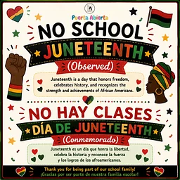 Juneteenth Day Observed/ Día de Emancipacion