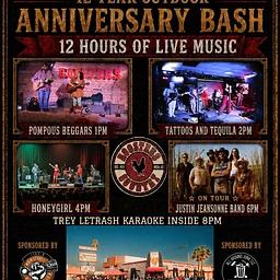 Roosters 12th Anniversary – 4 Live Bands – No Cover