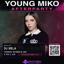 The Unofficial Young Miko Afterparty at Anthem Orlando: Thursday 10/29
