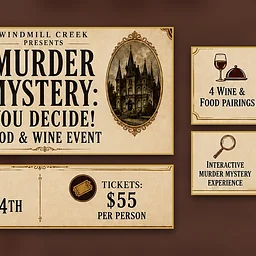 Murder Mystery: You Decide! Food & Wine Event