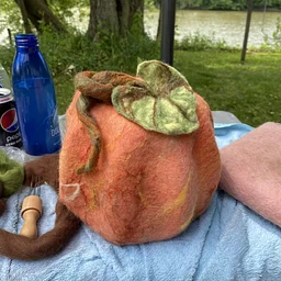 9” Wool Pumpkin (Wet Felting) with Cynthia Carbone