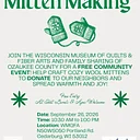 WMQFA & Ozaukee Family Sharing Wool Mitten Creation & Donation Event