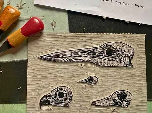 First Friday – Inspired by Nature: Block Prints By David Miles Lusk