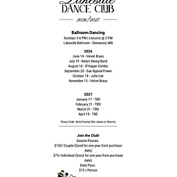COMMUNITY DANCE: "Lakeside Dance Club" @ Lakeside Ballroom, Glenwood