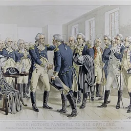 Reenactment of Washington's Farewell to his Officers in the Long Room