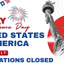 All Locations Closed for Independence Day