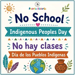 Indigenous Peoples Day (No School)