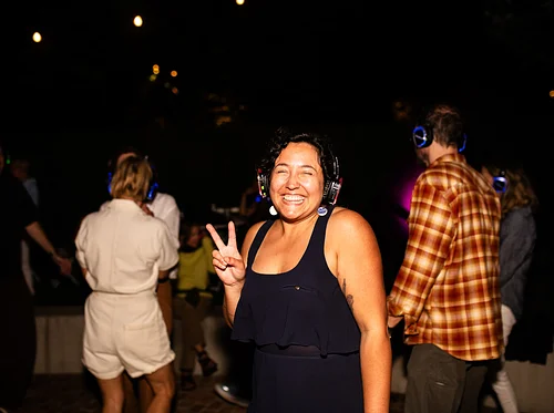 SILENT DISCO DANCE PARTY IN THE GARDEN