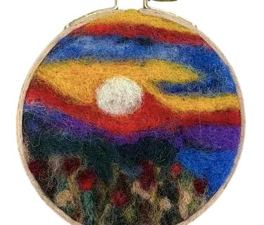 Sunset Needle Felt Painting Playshop