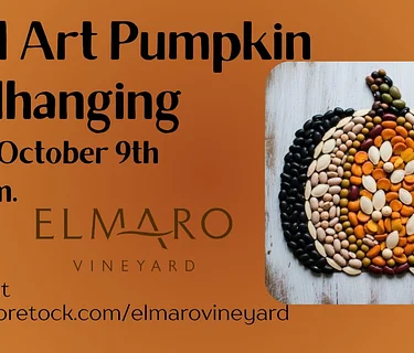 Seed Art Pumpkin Wall Hanging