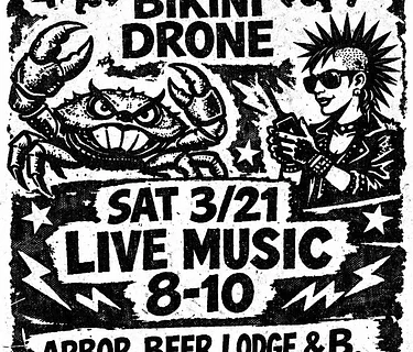 Live Music: A Crab’s Life w/ Bikini Drone