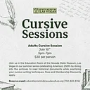 Cursive Sessions: Adult
