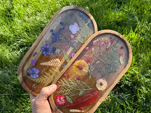Resin Art: Floral Coasters / Trinket Trays