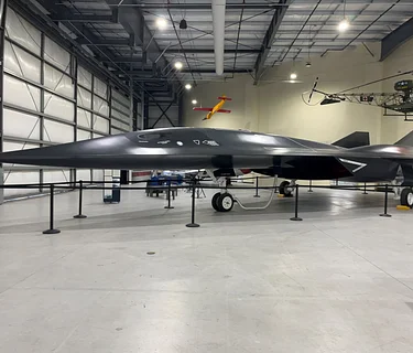 DARKSTAR ON VIEW INSIDE HANGAR