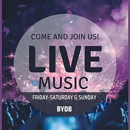 Jazz music Friday - Saturday & Sunday