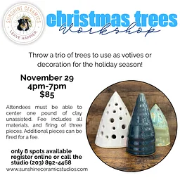 Christmas Tree Wheel Throwing Workshop