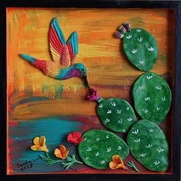 Framed Desert Designs in Paper Clay
