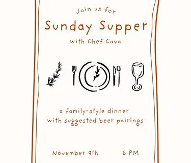 Sunday Supper with Chef Cava