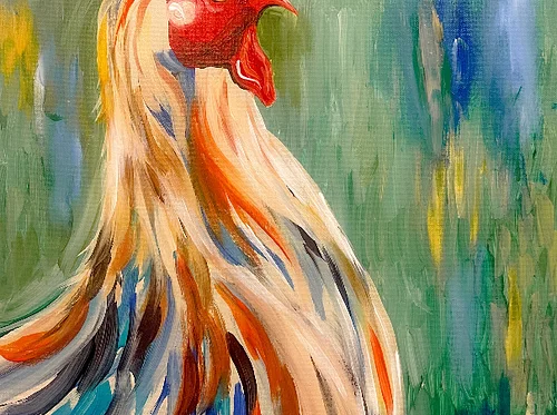 Paint and Sip with Brushstroke Art