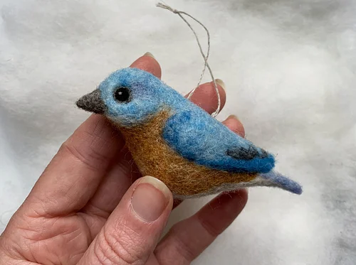 Needle Felting: Bird of the Month: Eastern Bluebird with Erin Carlson