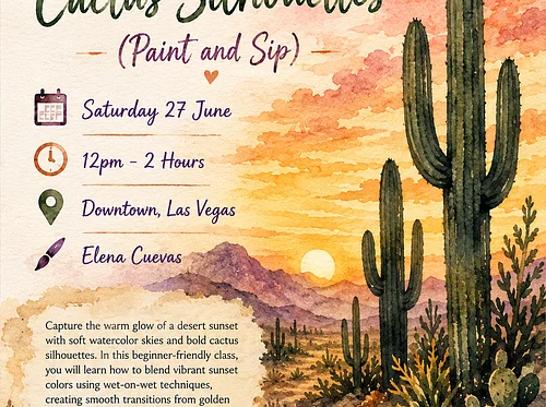 Las Vegas Watercolor Group: Desert Sunset