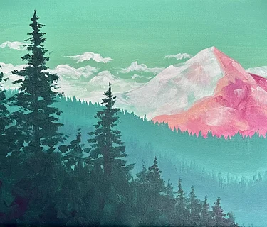 Evergreen Spring - Beginner Acrylic Painting Class