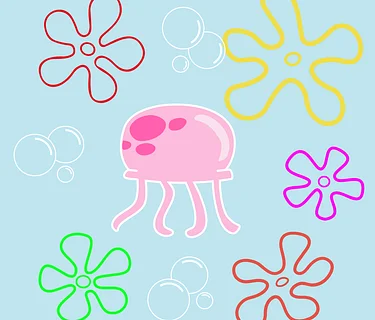 Spongebob Inspired Heart Cake (Bilingual)