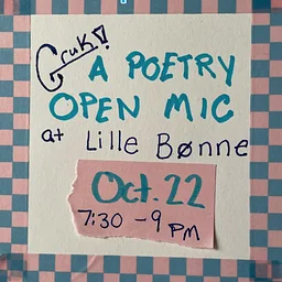 GRUK POETRY OPEN MIC