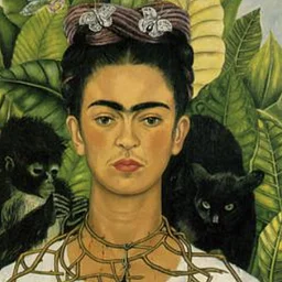 Frida Kahlo and Nature Symbolic Portrait - Adult Art - Oct 25