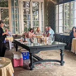 Wine Tasting and Talk on the Porch