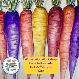 Watercolor Workshop: Colorful Carrots! $42
