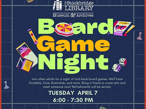 Adult Board Game Night – First Tuesday of the month