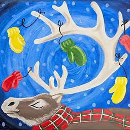 Reindeer Mittens Canvas Class