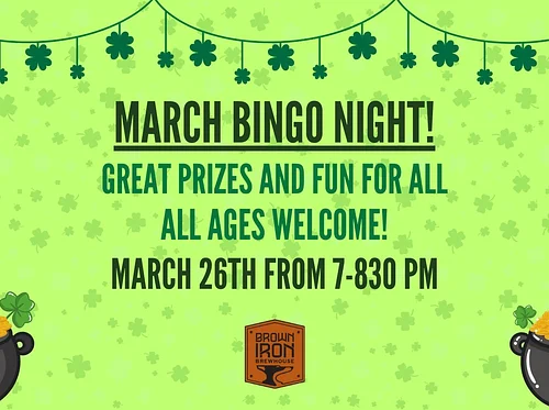 March Bingo Night Washington Twp.