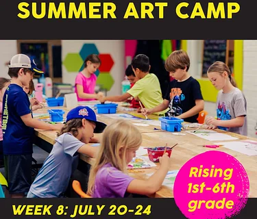 Art Camp! Week 8: July 20- July 24, Afternoon Session: 1pm-4:30pm