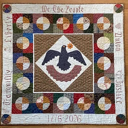 Declaration 1776 Exhibit Opening and Reception: “Celebrating the Sestercentennial of America’s Patchwork of States Peoples, Ideals,” Sara Reimer Farley, quiltmaker, researcher and author