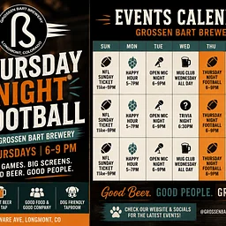 Thursday Night Football at Grossen Bart Brewery