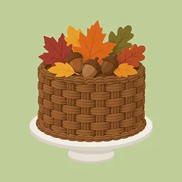 Fall Harvest Basket Cake
