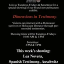 Dimensions in Testimony: Lea Novera