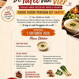 De Tafel van Vier – oktober 2026