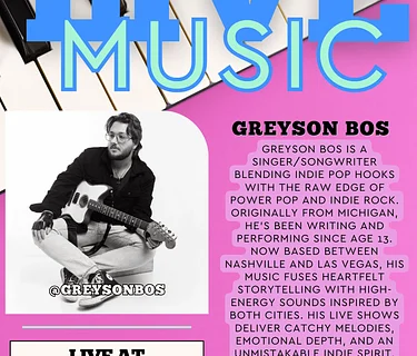 Live Music: Greyson Bos