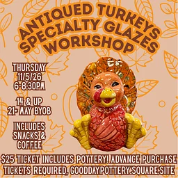 Antiqued Turkeys Specialty Glaze Workshop