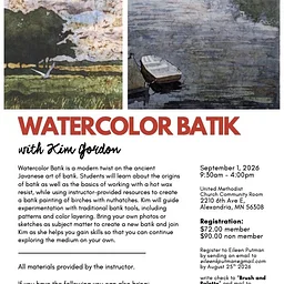 WORKSHOP: "Watercolor Batik Workshop" @ United Methodist Church, Alexandria