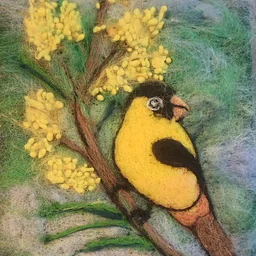 Needle Felting Workshop: Goldfinch with Goldenrod
