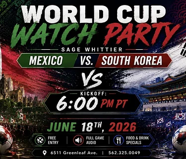 World Cup Watch Party: Mexico vs. South Korea at Sage Whittier