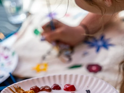 Painting on the Patio | Flower Frames & Bookmarks